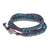 Serpentine and garnet beaded wrap bracelet, 'Mae Ping Currents' - Artisan Crafted Gemstone Wrap Bracelet (image 2c) thumbail