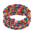 Wood beaded wrap bracelet, 'Bubblegum Spin' (1.5 in) - Multicolor Wood Beaded Wrap Bracelet with Bells (1.5 In) thumbail