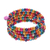 Wood beaded wrap bracelet, 'Bubblegum Spin' (1.5 in) - Multicolor Wood Beaded Wrap Bracelet with Bells (1.5 In) (image 2b) thumbail