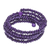 Wood beaded wrap bracelet, 'Purple Spin' (1 in) - Purple Beaded Wood Wrap Bracelet with Bells (1 In) (image 2d) thumbail