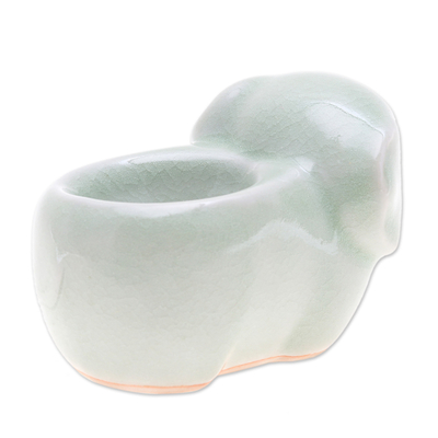 Eierbecher aus Celadon-Keramik - Eierbecher aus Aqua-Celadon-Keramik