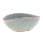 Small celadon ceramic bowl, 'Vintage Flora' - Handcrafted Floral Celadon Bowl