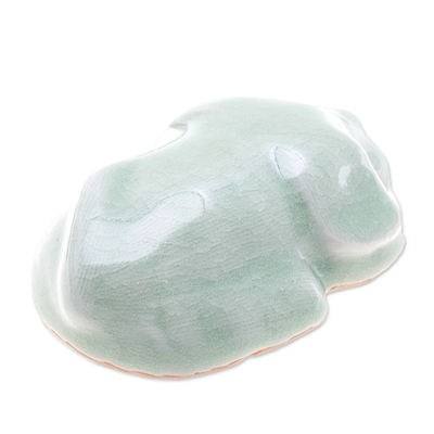 Seladon-Keramikfigur - grüne Seladon-Keramikfigur