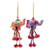 Cotton-blend ornaments, 'Merry Pachyderms' (pair) - Handmade Elephant Christmas Ornaments (Pair)