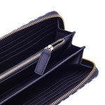 Block print cotton wallet, 'Fuchsia Wave' - Handcrafted Block Print Cotton Wallet from Thailand