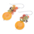 Multi-gemstone beaded dangle earrings, 'Sunshine Bright' - Beaded Dangle Earrings from Thailand (image 2c) thumbail