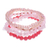 Quartz beaded stretch bracelets, 'Fancy Dream in Pink' (set of 5) - Set of 5 Pink Beaded Stretch Bracelets from Thailand thumbail