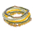 Quartz beaded stretch bracelets, 'Fancy Dream in Yellow' (set of 5) - Set of 5 Yellow Beaded Stretch Bracelets from Thailand