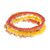 Multi-gemstone beaded stretch bracelets, 'Fancy Dream in Orange' (set of 5) - Set of 5 Orange Beaded Stretch Bracelets from Thailand thumbail