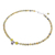 Halskette mit Anhänger aus Serpentinen- und Quarzperlen - Perlen-Serpentinen-Halskette mit 950er Silber