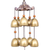 aluminium and brass wind chime, 'Sage Elephant' - Elephant Themed Wind Chime Made in Thailand