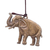 Aluminum and brass wind chime, 'Sage Elephant' - Elephant Themed Wind Chime Made in Thailand