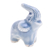 Celadon ceramic figurine, 'Happy Elephant in Blue' - Artisan Crafted Ceramic Figurine