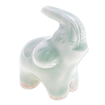 Figura de cerámica celadón - Figura de cerámica verde celadón