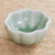 Ceramic pinch bowl, 'Flower Bloom in Green' - Handcrafted Celadon Ceramic Bowl