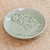 Celadon ceramic dessert plate, 'Orchid Bouquet' - Handcrafted Celadon Dessert Plate (image 2) thumbail