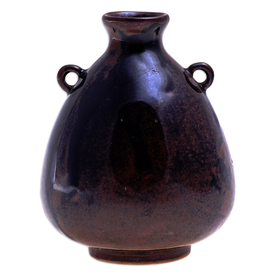 Handcrafted Ceramic Bud Vase from Thailand