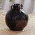 florero de cerámica - Jarrón capullo de cerámica marrón