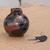 Ceramic bud vase, 'Ancient Chiang Mai' - Brown Ceramic Bud Vase