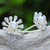 Cultured freshwater pearl button earrings, 'Underwater Flower' - Thai Cultured Pearl and Sterling Silver Button Earrings