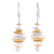 Gold-accented dangle earrings, 'Romantic Drama' - Gold-Accented Sterling Silver Dangle Earrings from Thailand