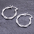 Sterling silver hoop earrings, 'Dancing Silver' - Handcrafted Thai Sterling Silver Hoop Earrings (image 2b) thumbail