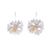 Gold-accented drop earrings, 'Come Kiss Me' - Hand Made Gold-Accented Drop Earrings with Floral Motif