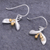 Ohrhänger mit Goldakzenten - Blumen-Ohrhänger aus Sterlingsilber mit Akzenten aus 18-karätigem Gold