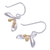 Gold-accented dangle earrings, 'Golden Floral Charm' - Sterling Silver Floral Dangle Earrings with 18k Gold Accents