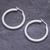 Sterling silver hoop earrings, 'Exquisite Loop' - Sterling Silver Hoop Earrings Crafted in Thailand