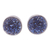 Druzy quartz stud earrings, 'Blue Depth' - Blue Druzy Quartz Stud Earrings Crafted from Sterling Silver thumbail