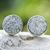 Druzy quartz stud earrings, 'Silver Depth' - Druzy Quartz Stud Earrings Crafted from Sterling Silver (image 2) thumbail