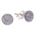 Druzy quartz stud earrings, 'Silver Depth' - Druzy Quartz Stud Earrings Crafted from Sterling Silver (image 2c) thumbail