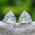 Quartz stud earrings, 'Miss Me Now' - Quartz and Sterling Silver Stud Earrings from Thailand