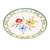 Plato de almuerzo de cerámica - Plato floral de cerámica de Tailandia