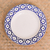 Plato de almuerzo de cerámica - Plato de almuerzo azul y blanco hecho a mano