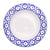 Ceramic luncheon plate, 'Blue Pineapple' - Handcrafted Blue and White Luncheon Plate