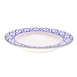 Ceramic luncheon plate, 'Blue Pineapple' - Handcrafted Blue and White Luncheon Plate