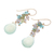 Gold-plated multi-gemstone dangle earrings, 'Paradise Blooming' - 18k Gold-Plated Multi-Gemstone Dangle Earrings from Thailand (image 2c) thumbail