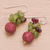 Multi-gemstone cluster dangle earrings, 'Berry Lover' - Colorful Multi-Gemstone Cluster Dangle Earrings