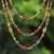 Multi-gemstone beaded strand necklace, 'Fancy Orange' - Colorful Multi-Gemstone Beaded Strand Necklace from Thailand (image 2) thumbail
