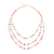 Multi-gemstone beaded strand necklace, 'Fancy Orange' - Colorful Multi-Gemstone Beaded Strand Necklace from Thailand thumbail