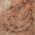 Multi-gemstone beaded strand necklace, 'Fancy Orange' - Colorful Multi-Gemstone Beaded Strand Necklace from Thailand (image 2b) thumbail