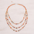 Multi-gemstone beaded strand necklace, 'Fancy Orange' - Colorful Multi-Gemstone Beaded Strand Necklace from Thailand (image 2c) thumbail