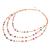 Multi-gemstone beaded strand necklace, 'Fancy Orange' - Colorful Multi-Gemstone Beaded Strand Necklace from Thailand (image 2d) thumbail