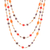 Multi-gemstone beaded strand necklace, 'Fancy Orange' - Colorful Multi-Gemstone Beaded Strand Necklace from Thailand (image 2e) thumbail