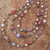 Collar de hilo con múltiples piedras preciosas - Collar de hilo con cuentas de múltiples piedras preciosas moradas de Tailandia