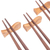 Wood chopsticks, 'Little Fish Dinner' (set of 4) - Set of 4 Teak Wood Chopsticks with Fish-Shaped Rests (image 2c) thumbail