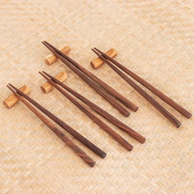 Wood chopsticks, Classic Meal (set of 4)