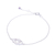 Pulsera con colgante de circonita cúbica. - Pulsera Colgante de Plata de Ley con Zirconia Cúbica Morada